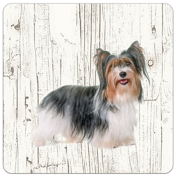 Hond Biewer Yorkshire Terrier | Houten Onderzetters 6 Stuks