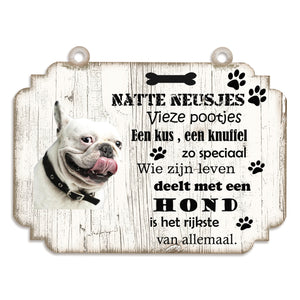 Spreukenbordje Hond: Bulldog