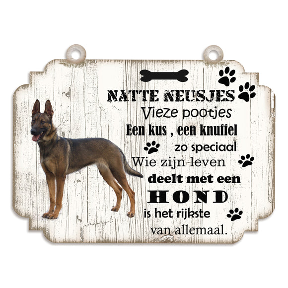 Spreukenbordje hond: Duitse herder