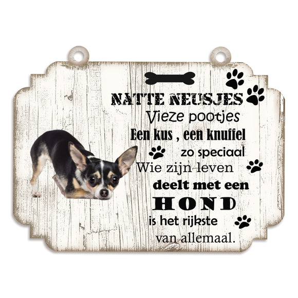 Spreukenbordje hond: Chihuahua