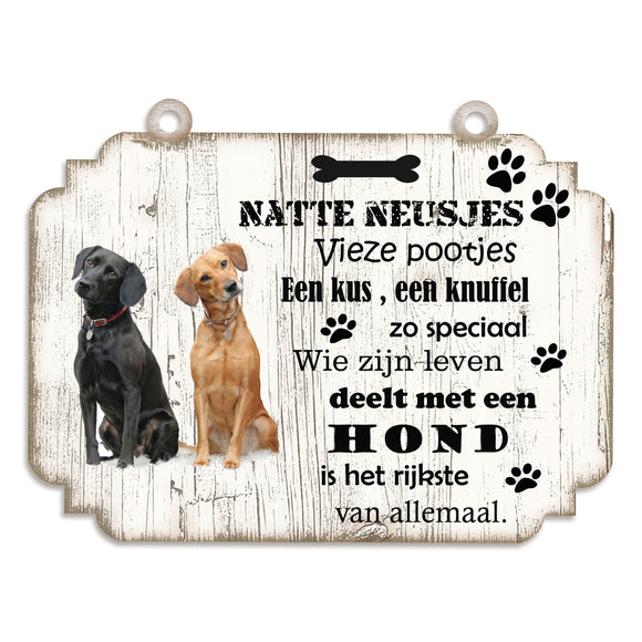 Spreukenbordje hond: Labrador