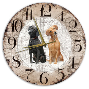 Houten Klok - 30cm - Hond - Labrador