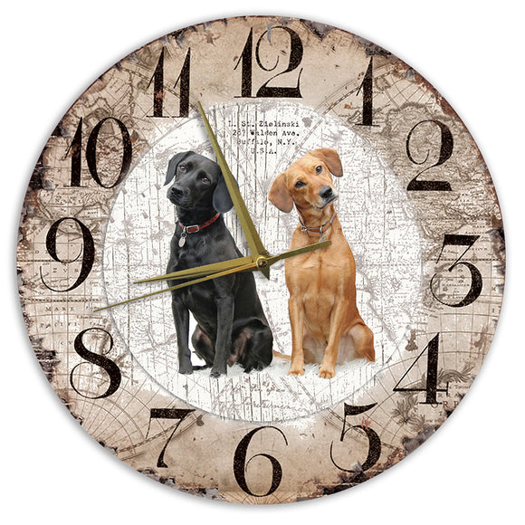 Houten Klok - 30cm - Hond - Labrador