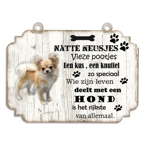 Spreukenbordje hond: Chihuahua