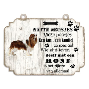 Spreukenbordje hond: King Charles