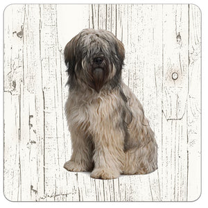 Hond Bobtail | Houten Onderzetters 6 Stuks