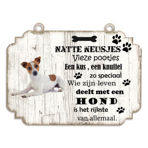 Spreukenbordje hond: Jack Russel