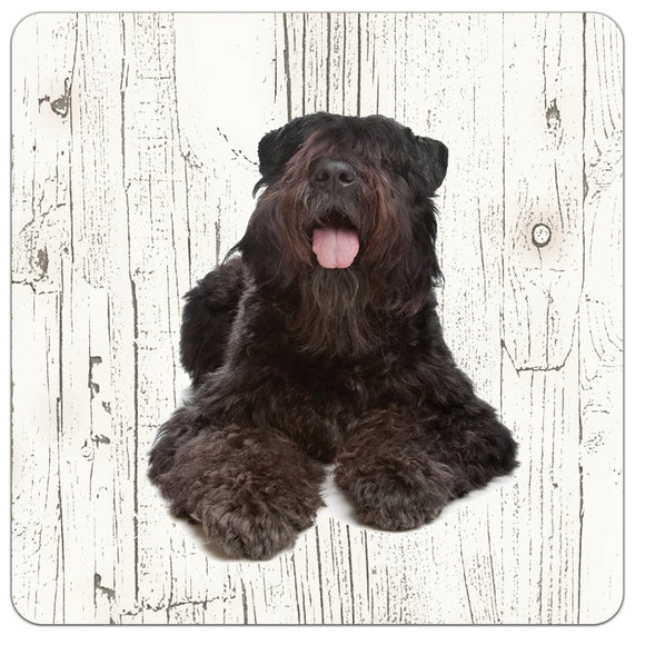 Hond Bouvier | Houten Onderzetters 6 Stuks