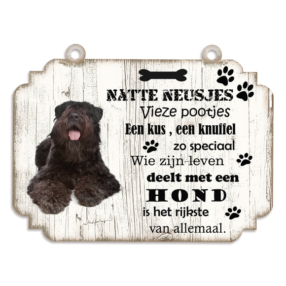 Spreukenbordje hond: Bouvier