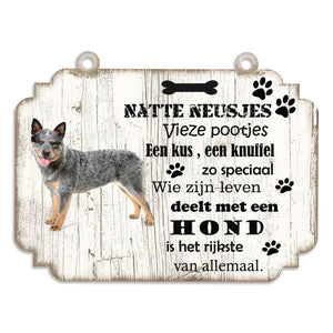 Spreukenbordje hond: australien cat dog