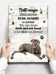 Wandbord hond: cane corso - 30 x 42 cm