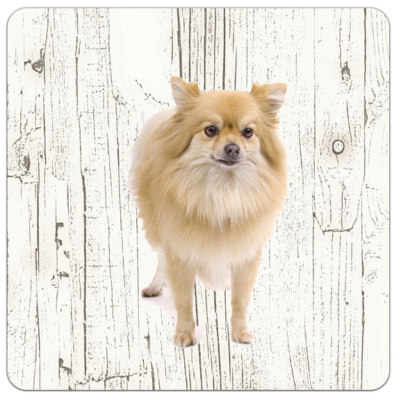 Hond keeshond | Houten Onderzetters 6 Stuks