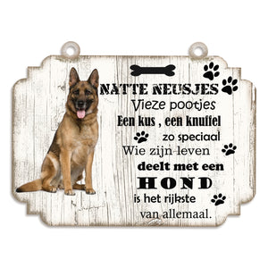 Spreukenbordje hond: Duitse herder
