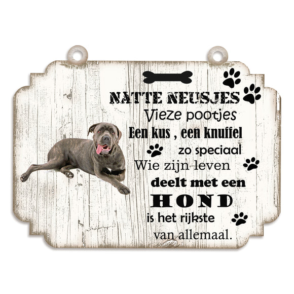 Spreukenbordje hond: Cane Corso