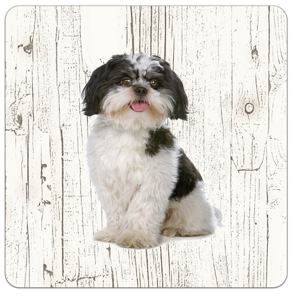 Hond Boomer | Houten Onderzetters 6 Stuks