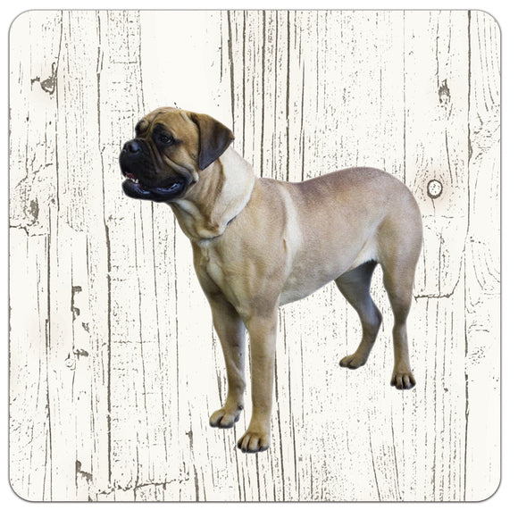 Hond Bullmastiff | Houten Onderzetters 6 Stuks