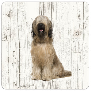 Hond Briard | Houten Onderzetters 6 Stuks