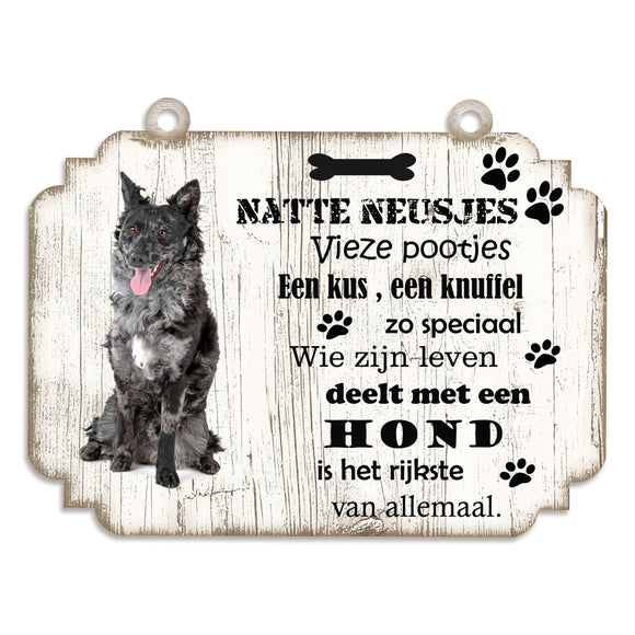 Spreukenbordje hond: Mudi