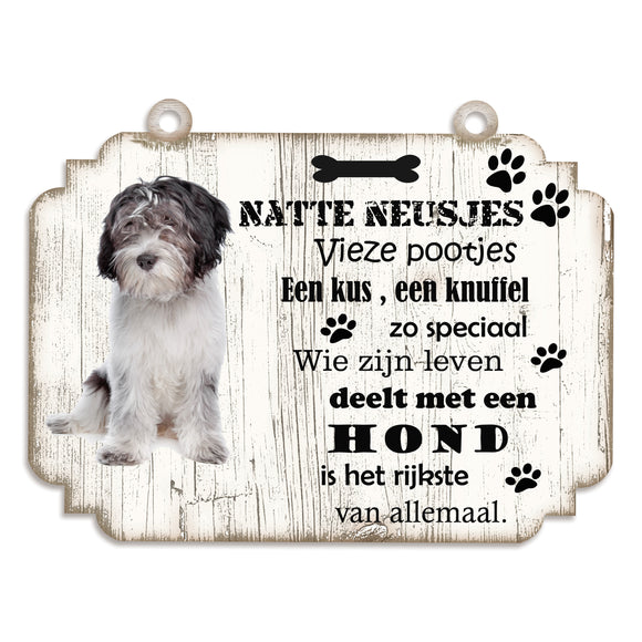 Spreukenbordje hond: Nederlandse Schapendoes
