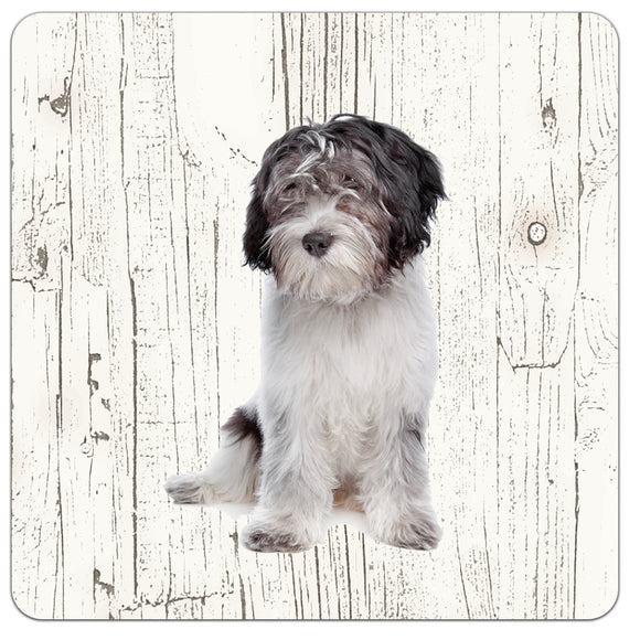 Hond Nederlandse Schapendoes | Houten Onderzetters 6 Stuks