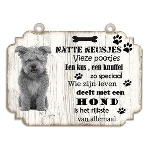 Spreukenbordje hond: Pumi