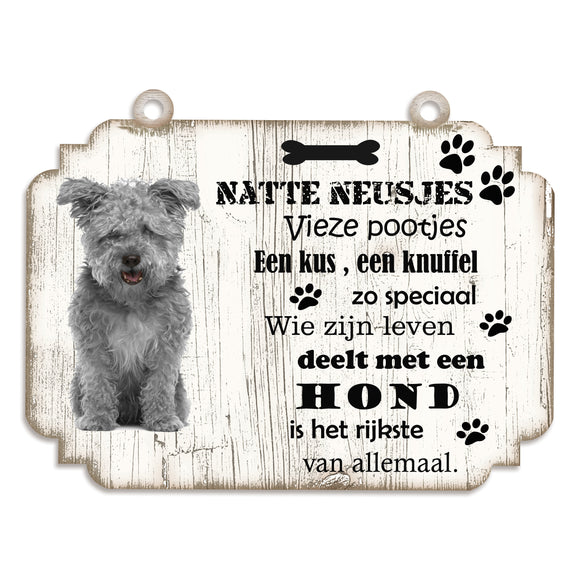 Spreukenbordje hond: Pumi