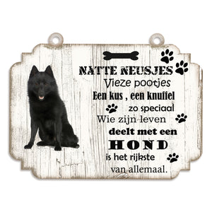 Spreukenbordje hond: Schipperke