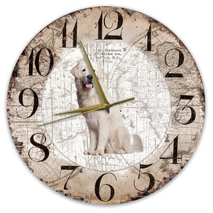 Houten Klok - 30cm - Hond - Tatrahond