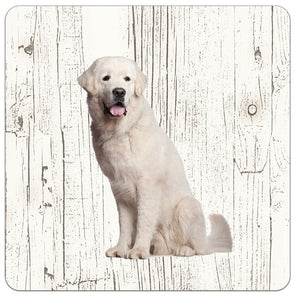 Hond Tatrahond | Houten Onderzetters 6 Stuks