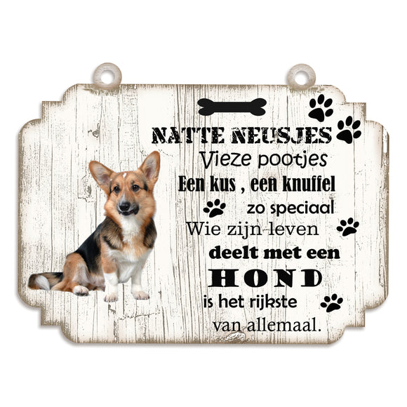 Spreukenbordje hond: Welsh Corgi Cardigan