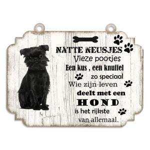 Spreukenbordje hond: Affenpinscher
