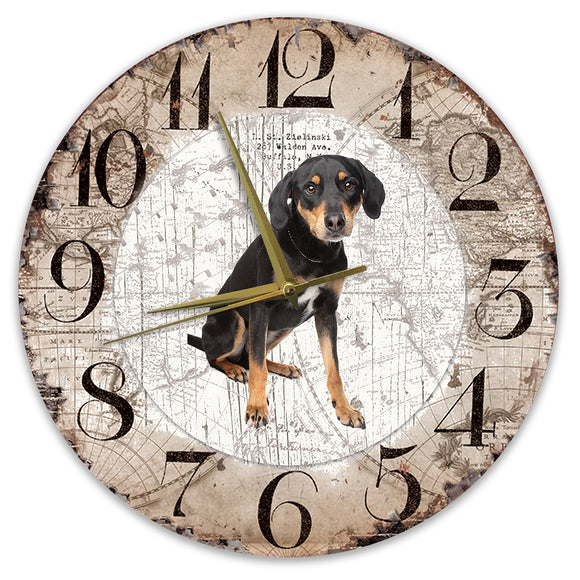 Houten Klok - 30cm - Hond - Appenzeller Sennerhond