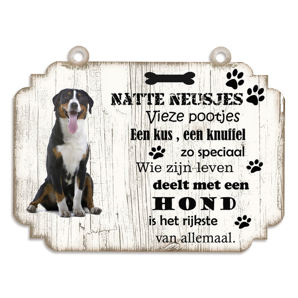 Spreukenbordje hond: Grote Zwitserse Sennerhond