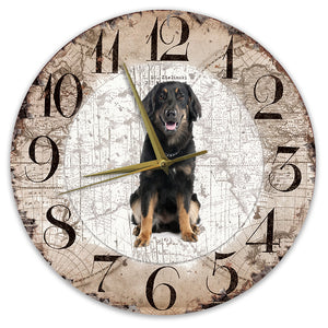 Houten Klok - 30cm - Hond - Hovawart
