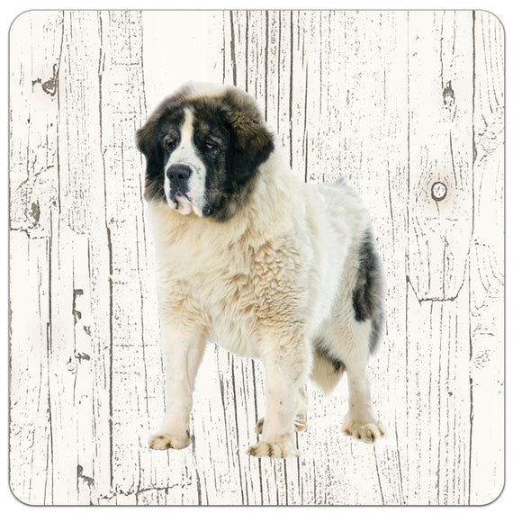 Hond Mastin De los Prineos (Pirineese Mastiff) | Houten Onderzetters 6 Stuks