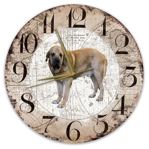 Houten Klok - 30cm - Hond - Spaanse Mastiff