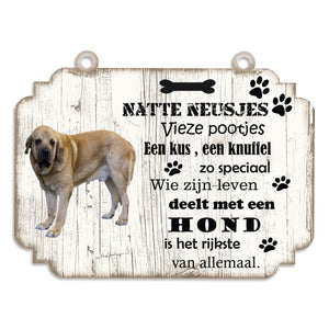Spreukenbordje hond: Spaanse Mastiff