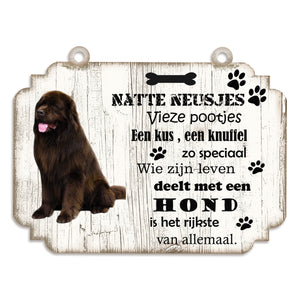 Spreukenbordje hond: Newfoundlander