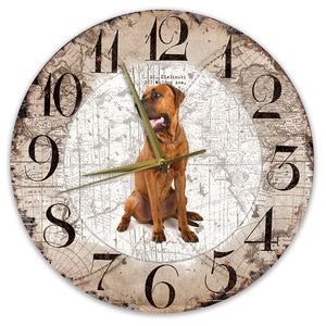 Houten Klok - 30cm - Hond - Tosa