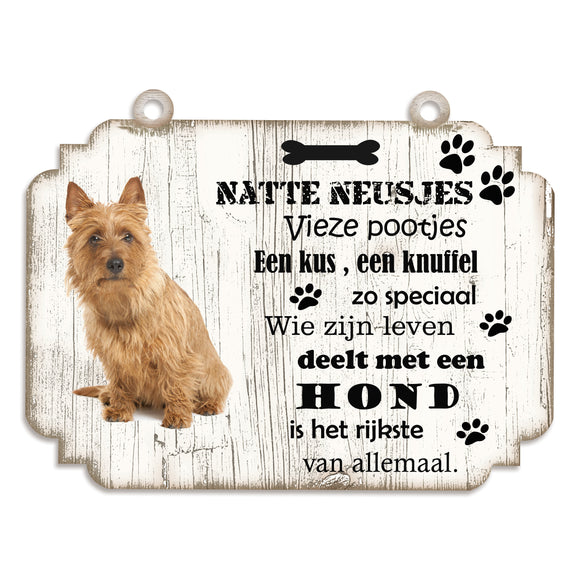 Spreukenbordje hond: Australische Terier