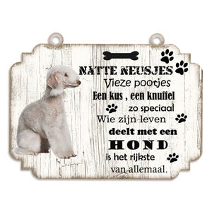 Spreukenbordje hond: Bedlington Terier