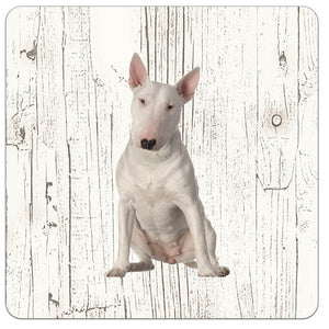 Hond Bull Terriër | Houten Onderzetters 6 Stuks
