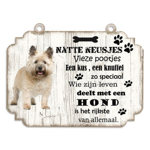 Spreukenbordje hond: Cairn Terriër