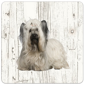 Hond Skye Terriër | Houten Onderzetters 6 Stuks