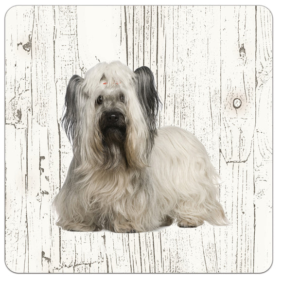 Hond Skye Terriër | Houten Onderzetters 6 Stuks