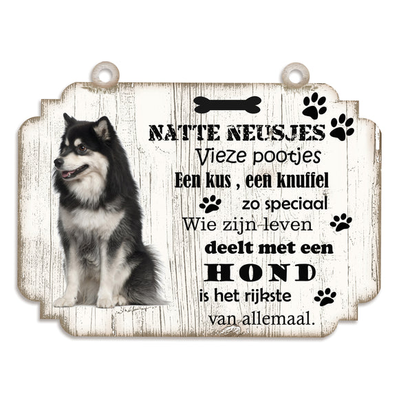 Spreukenbordje hond: Finse Lappenhond