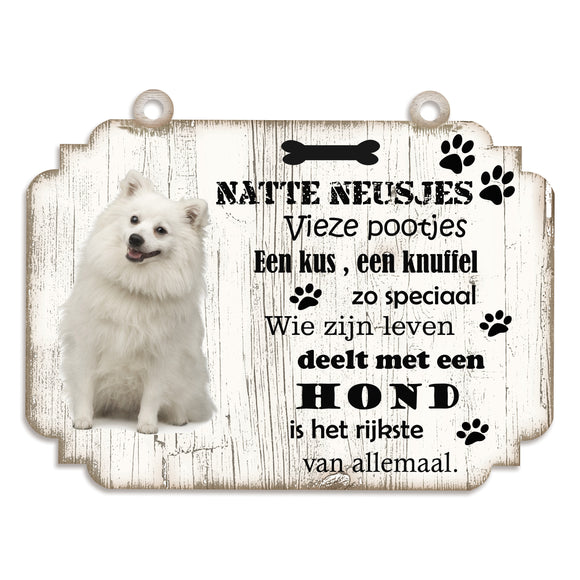 Spreukenbordje hond: Japanse Spits