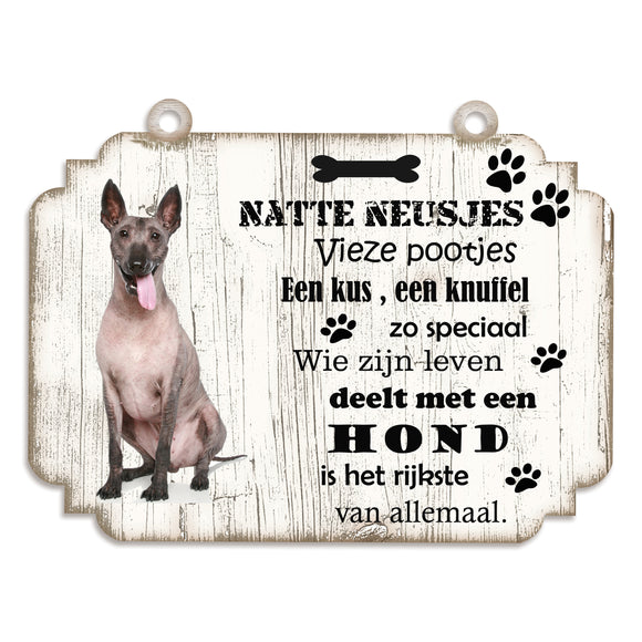 Spreukenbordje hond: Mexicaanse Naakthond