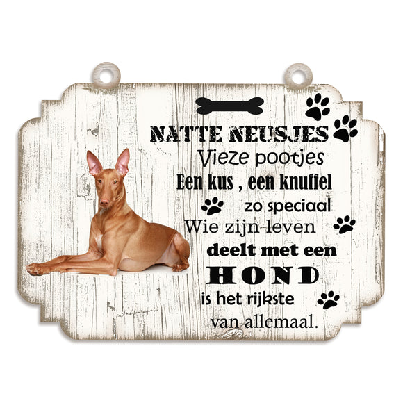 Spreukenbordje hond: Pharaohond