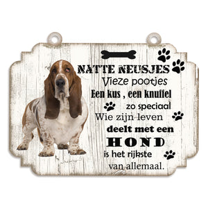 Spreukenbordje hond: Basset Hound